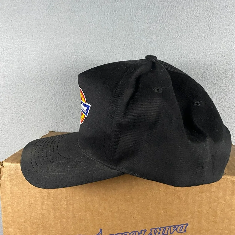 Dickies Black Snapback Hat Horseshoe Logo Embroidered Workwear Cap OSFA
